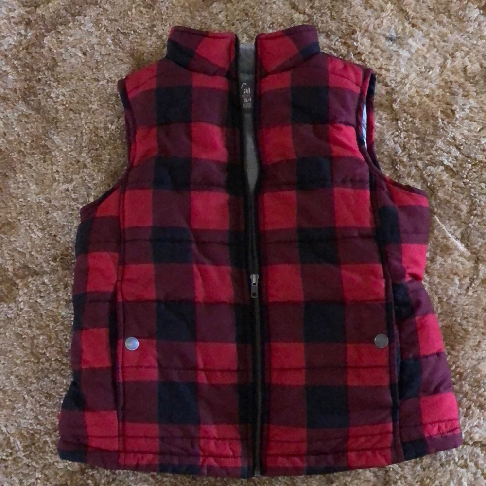 Checkered print vest